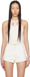 DION LEE OFF-WHITE MOBIUS LOOP TANK TOP