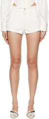 Dion Lee Off-white Parachute Shorts In Ivory