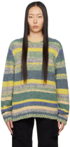 THE ELDER STATESMAN MULTICOLOR STRIPED SWEATER