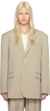 THE FRANKIE SHOP TAUPE GELSO BLAZER