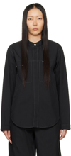 Dion Lee Black Rivet Denim Jacket In Black