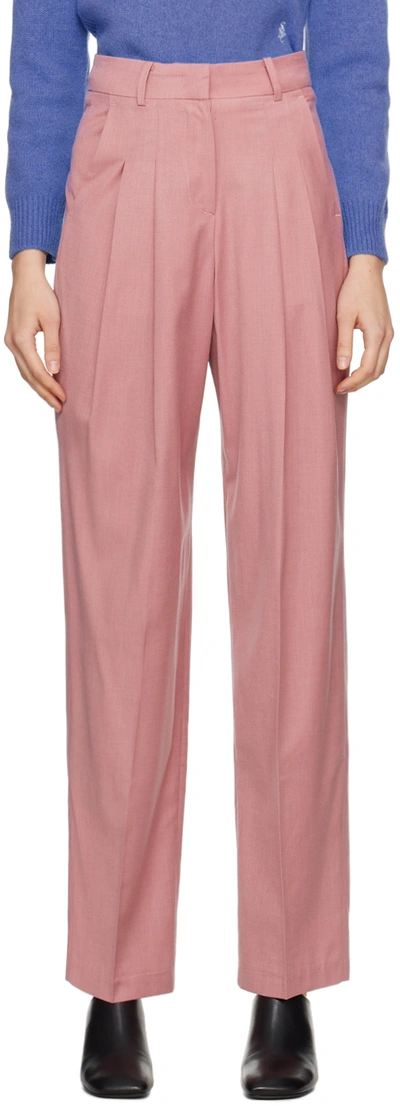 The Frankie Shop Pink Gelso Trousers In Rose