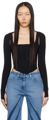 Dion Lee Black Bolero Tank Top In Black