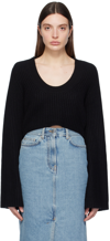 LOULOU STUDIO BLACK CHANTE SWEATER