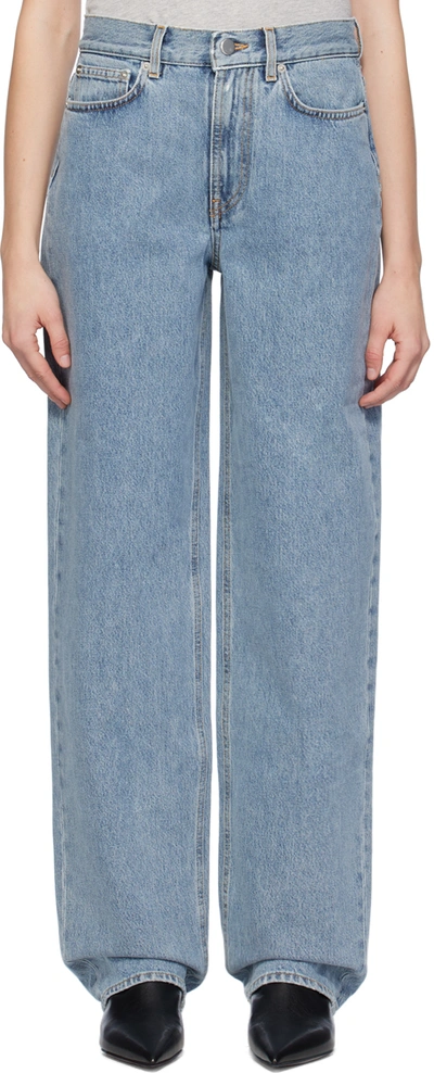 Loulou Studio Blue Samur Jeans In Washed Light Blue