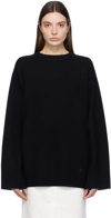 Loulou Studio Long-sleeved Sweater In Black