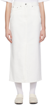 Loulou Studio Denim Long Skirt In Ivory