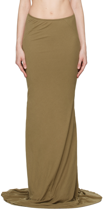 Entire Studios Brown Tink Maxi Skirt In Sand