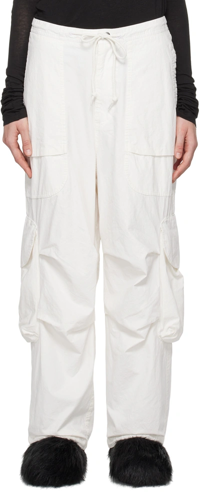 Entire Studios White Freight Cargo Trousers