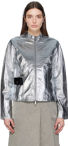 Saks Potts Silver Daria Leather Jacket In Silver