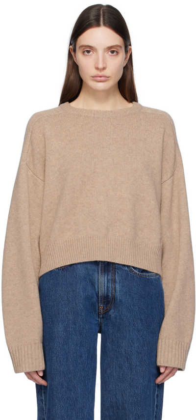 Loulou Studio Beige Bruzzi Sweater In Beige Melange