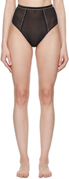 Fleur Du Mal Black Brilliant Briefs In 0100 Black