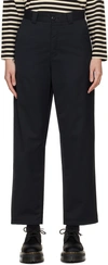 CARHARTT BLACK STRAIGHT-LEG TROUSERS