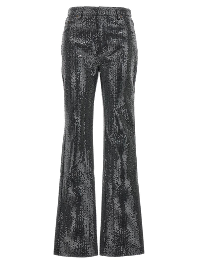 Rotate Birger Christensen Women's Sequin Flared Pants In Black  