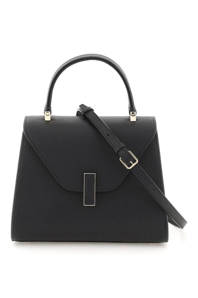Valextra Iside Mini Leather Handbag In Black
