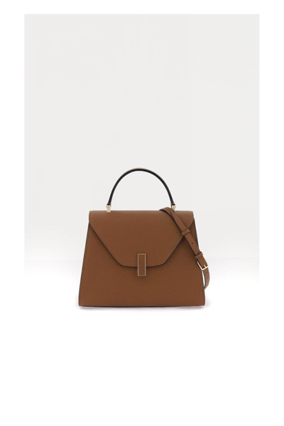 Valextra Leather Iside Top-handle Bag In Brown