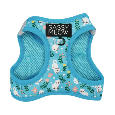Sassy Woof Cat Step-in Harness In Blue