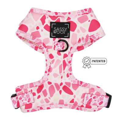 Sassy Woof Dog Adjustable Harness In Pink