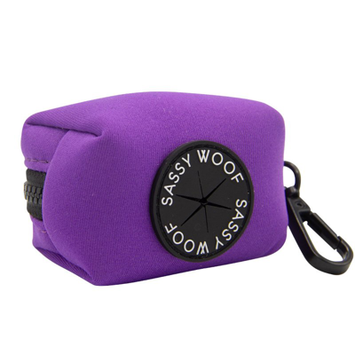 Sassy Woof Dog Waste Bag Holder In Purple