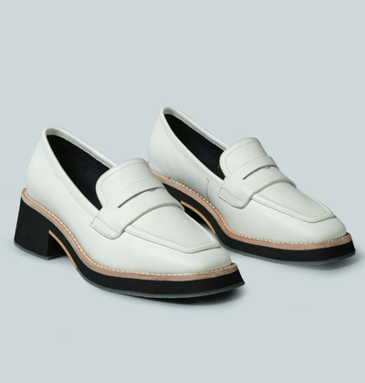 Rag & Co Moore Lead Lady Loafers In White