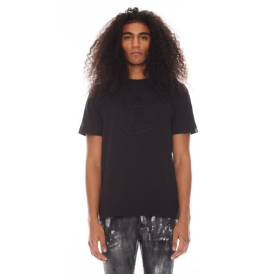 Cult Of Individuality Short Sleeve Crew Neck Tee 26/1's "suede Shimuchan" In Black
