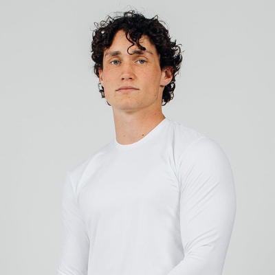 Barbell Apparel Fitted Drop Hem Long Sleeve 2022 In White