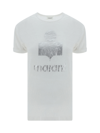 Marant Etoile Logo Printed Crewneck T-shirt In White