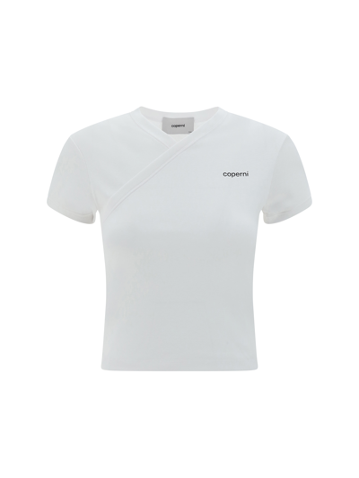 Coperni Logo-print Cotton T-shirt In Optic White