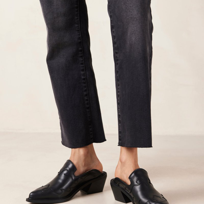 Alohas Weston Leather Mule In Black, Women's At Urban Outfitters