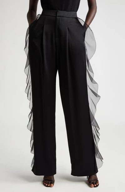 Jason Wu Collection Cascade Ruffle Pants In Black