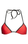 Miaou Jo String Triangle Bikini Top In Cerise