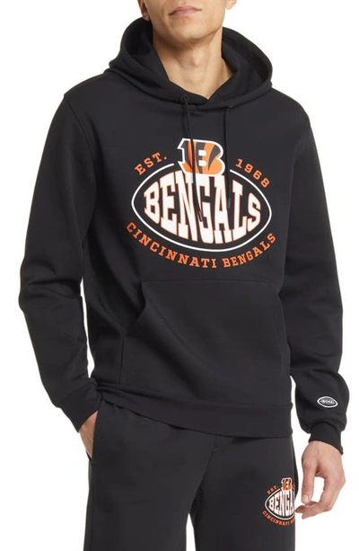 Hugo Boss Boss X Nfl Cotton-blend Hoodie With Collaborative Branding In Bengals