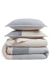 Dkny Pure Color Blocked Duvet Cover Set, King In Blue