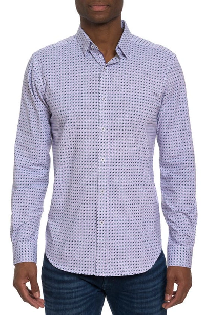 Robert Graham Kensinger In-motion Long Sleeve Button Down Shirt In Lavender