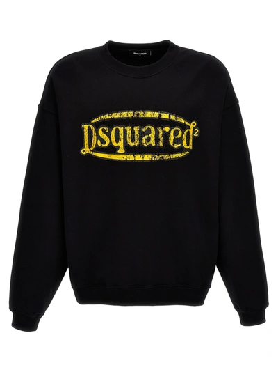 Dsquared2 Logo Sweatshirt In Negro