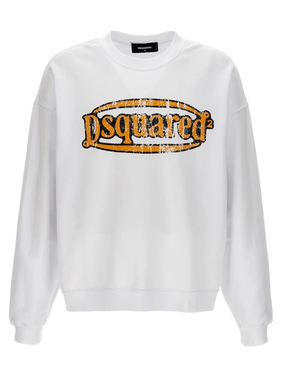 Dsquared2 Logo Sweatshirt In Blanco