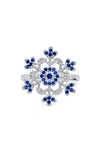 BLING JEWELRY SNOWFLAKE CZ RING