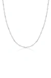 BEST SILVER STERLING SILVER PAPERCLIP CHAIN NECKLACE