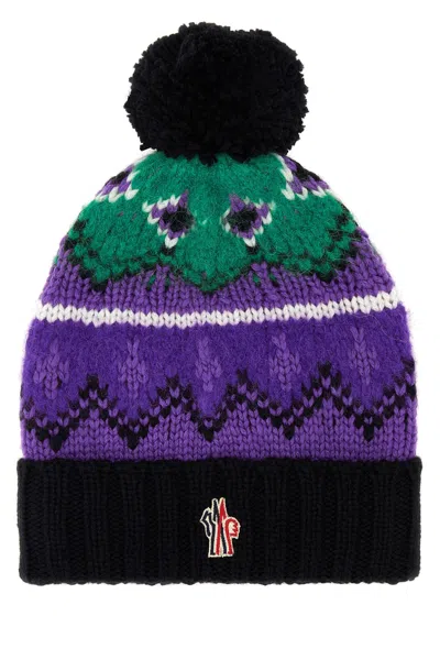 Moncler Grenoble Logo Embroidered Beanie In Multicolor