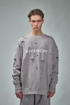 GIVENCHY ARCHETYPE SWEATSHIRT WITH DESTROYED EFFECTS