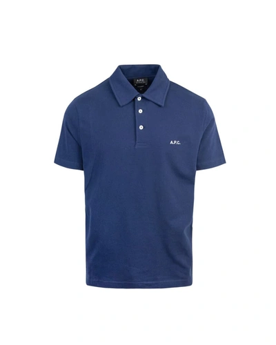 Apc A.p.c. Polo Shirt In Navy Blue