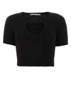 Alexander Wang Circle Cut-out Knit Top In Black