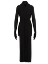 Balenciaga Draped Asymmetric Satin-jersey Maxi Dress In Black