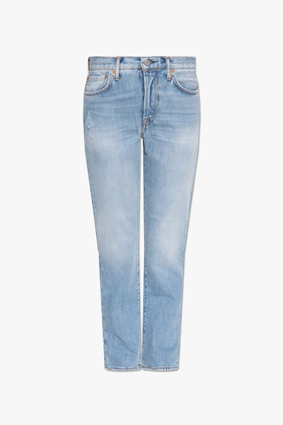 Acne Studios Mece Straight-leg Cropped Jeans In Mecelight Blue Trash