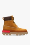 MONCLER MONCLER BROWN ‘MON CORP’ LEATHER ANKLE BOOTS