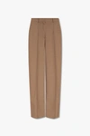 BURBERRY BURBERRY BROWN ‘JANE’ PLEAT-FRONT TROUSERS