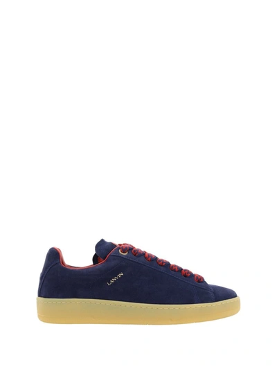 Lanvin Sneakers In Navy Blue/red