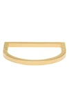 Knotty D-shaped Bracelet In Gold