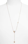 KNOTTY TRIANGLE PENDANT DROP Y-NECKLACE