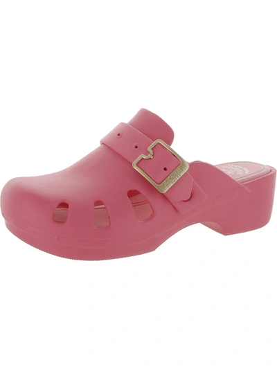 Dr. Scholl's Shoes Original Clog 365 Womens Buckle Mules Clogs In Pink